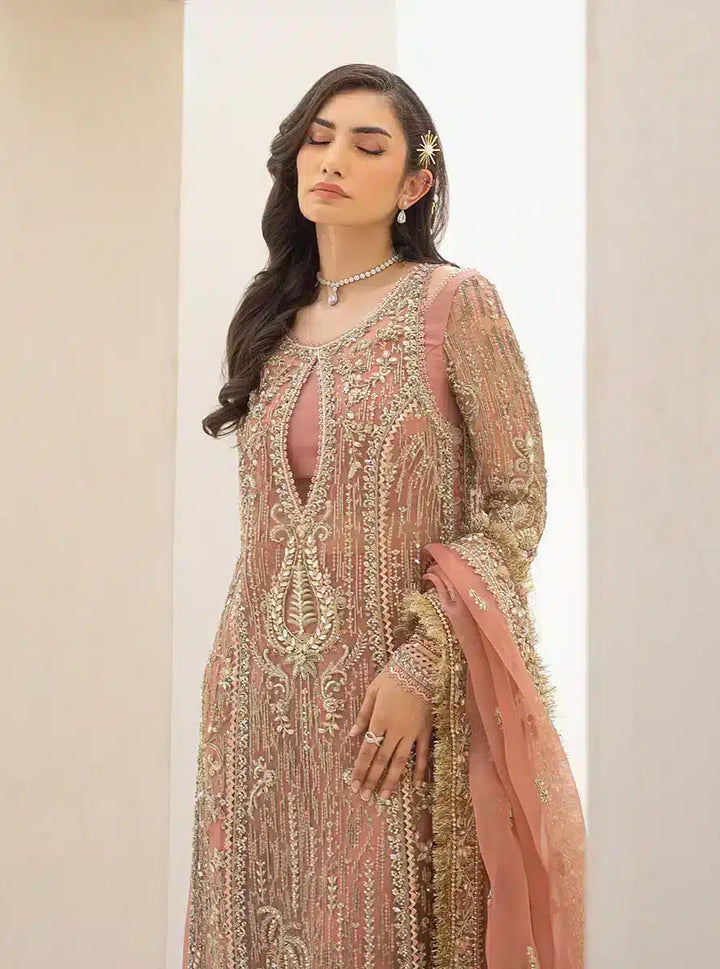 Qalamkar | Couture 23 | C-06 ROSA - Hoorain Designer Wear - Pakistani Ladies Branded Stitched Clothes in United Kingdom, United states, CA and Australia