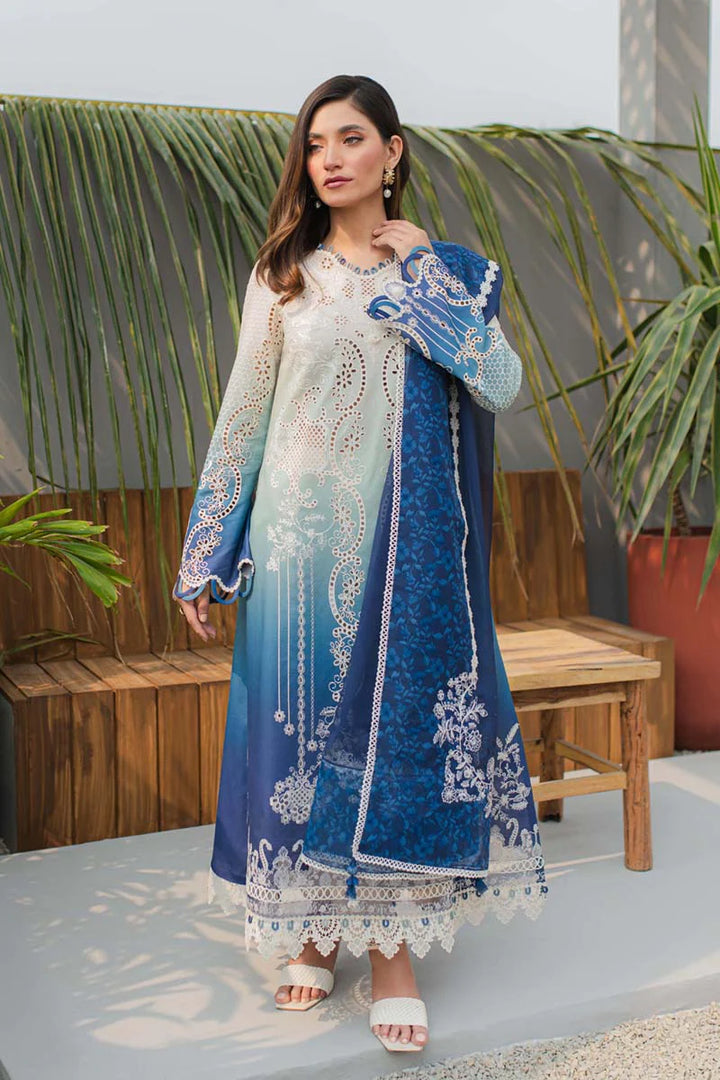 Qalamkar | Q Line Lawn Collection | JK-07 ELZA - Hoorain Designer Wear - Pakistani Ladies Branded Stitched Clothes in United Kingdom, United states, CA and Australia