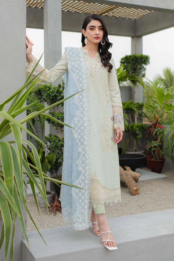 Qalamkar | Q Line Lawn Collection | JK-04 ASTER - Hoorain Designer Wear - Pakistani Ladies Branded Stitched Clothes in United Kingdom, United states, CA and Australia