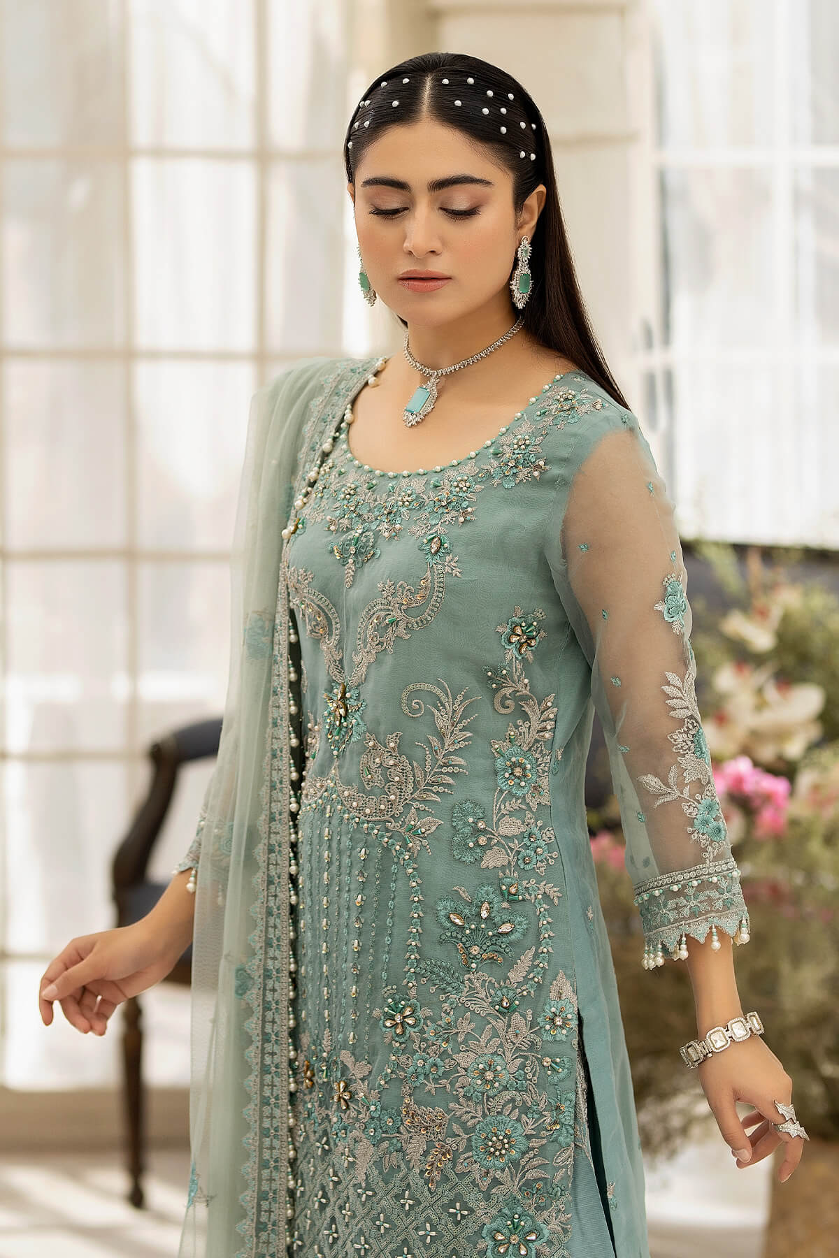 Raeesa Premium | Dehleez Formals | DL-1013 Caribbean Coast - Pakistani Clothes for women, in United Kingdom and United States