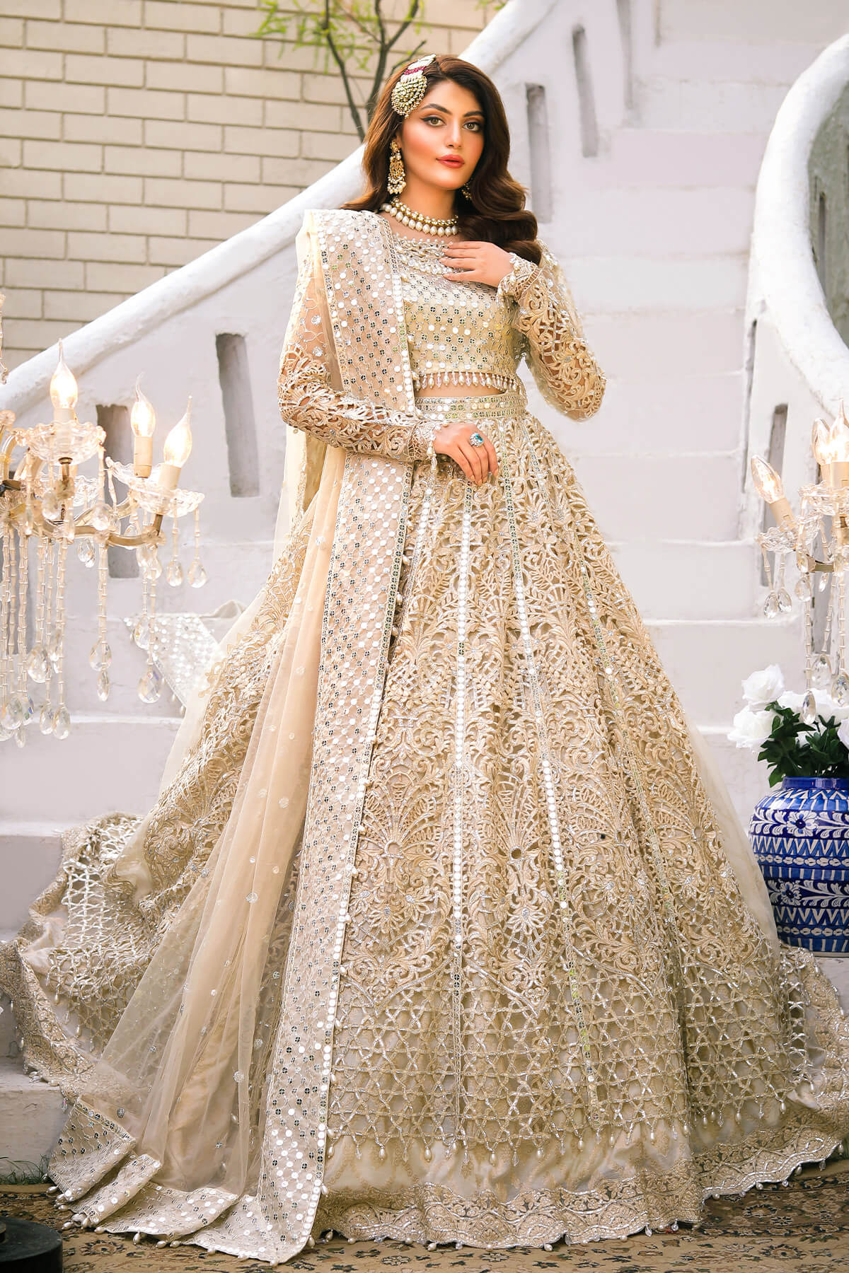 Raeesa Premium | Wajadan Wedding Formals |  WD-1 Pearl White - Pakistani Clothes for women, in United Kingdom and United States