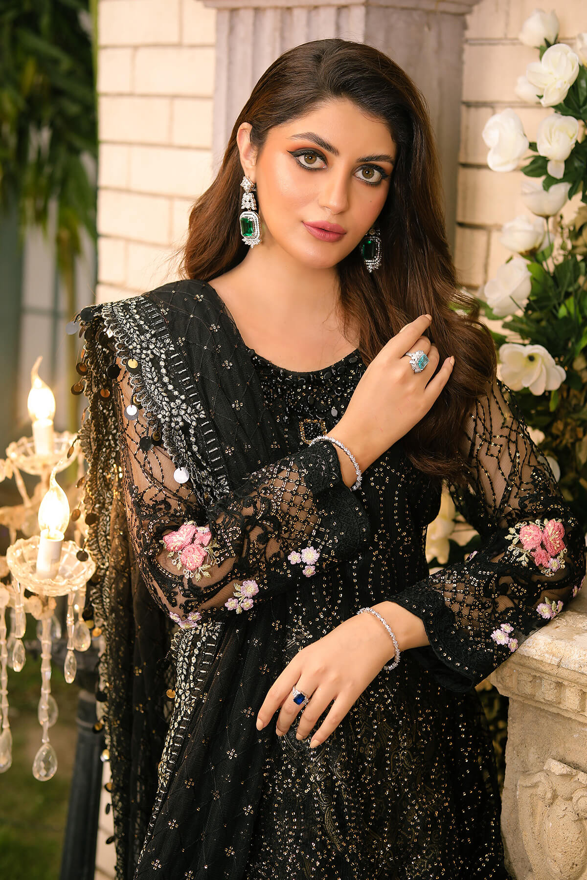 Raeesa Premium | Wajadan Wedding Formals | WD-3 Metal Black - Pakistani Clothes for women, in United Kingdom and United States