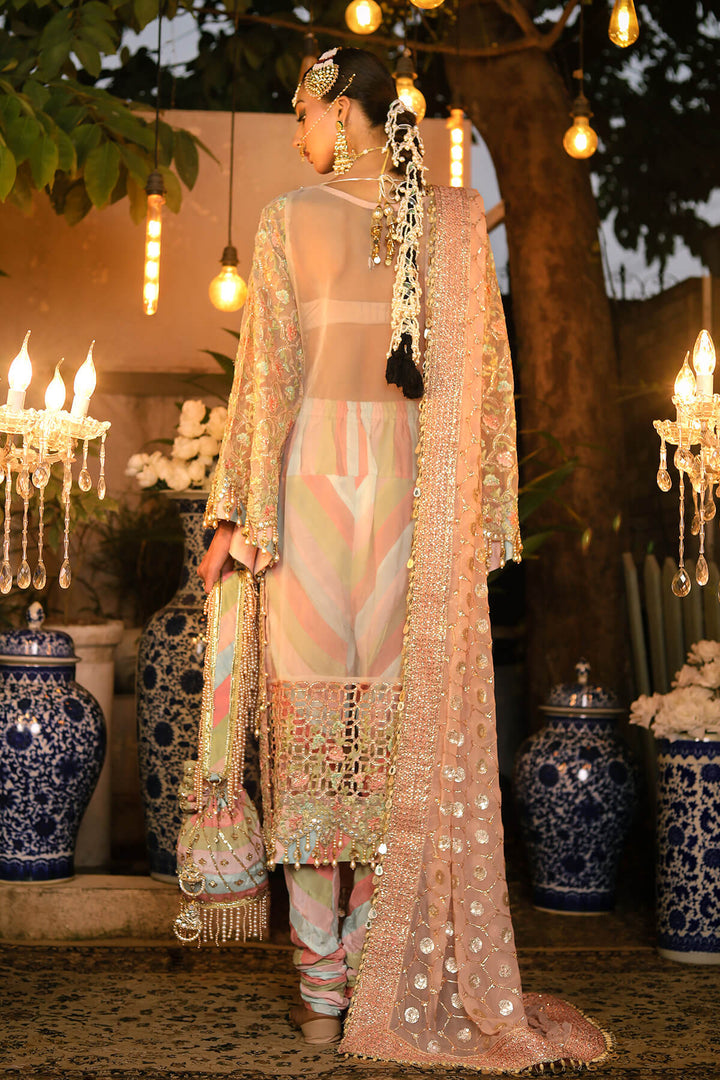 Raeesa Premium | Wajadan Wedding Formals | WD-6 Powder Peach - Hoorain Designer Wear - Pakistani Ladies Branded Stitched Clothes in United Kingdom, United states, CA and Australia