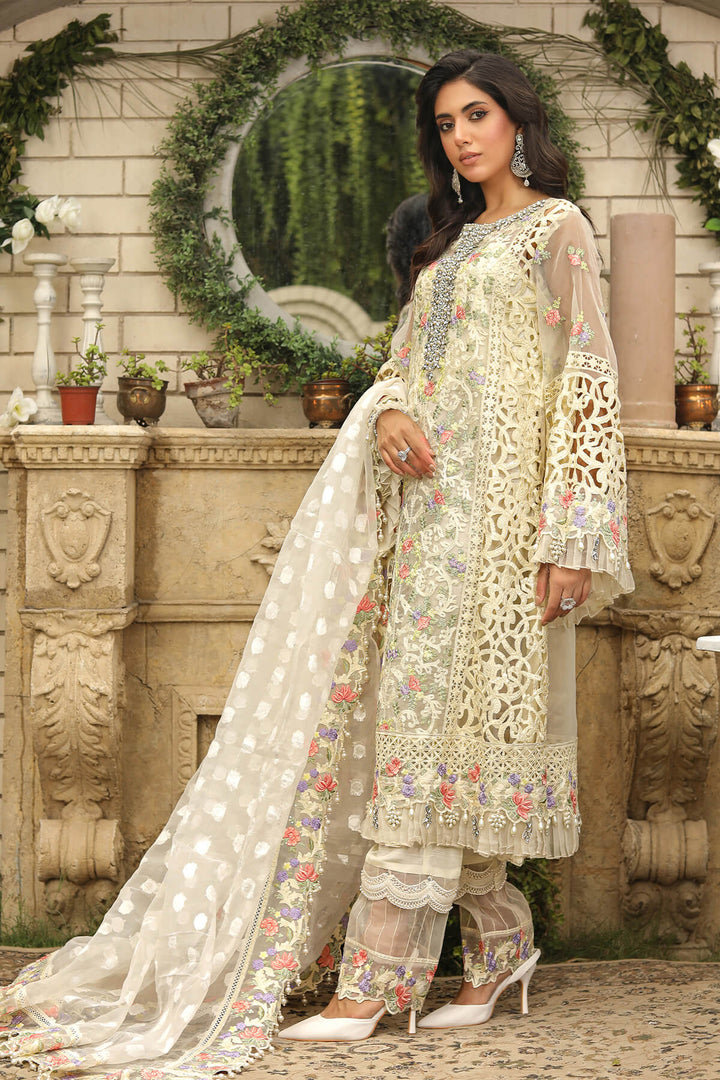 Raeesa Premium | Wajadan Wedding Formals | WD-8 Ivory - Hoorain Designer Wear - Pakistani Designer Clothes for women, in United Kingdom, United states, CA and Australia