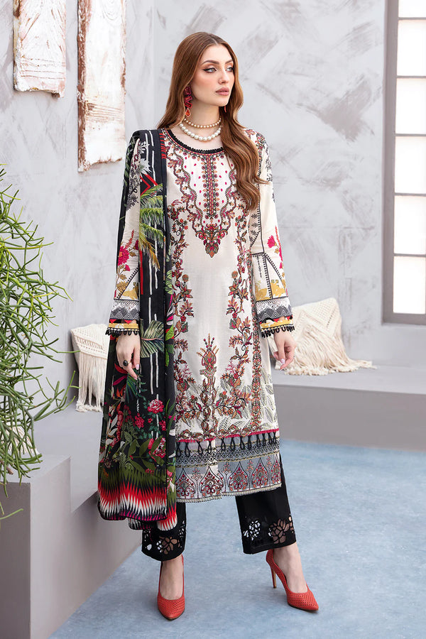Ramsha | Ghazal Lawn 24 | L-911 - Hoorain Designer Wear - Pakistani Ladies Branded Stitched Clothes in United Kingdom, United states, CA and Australia