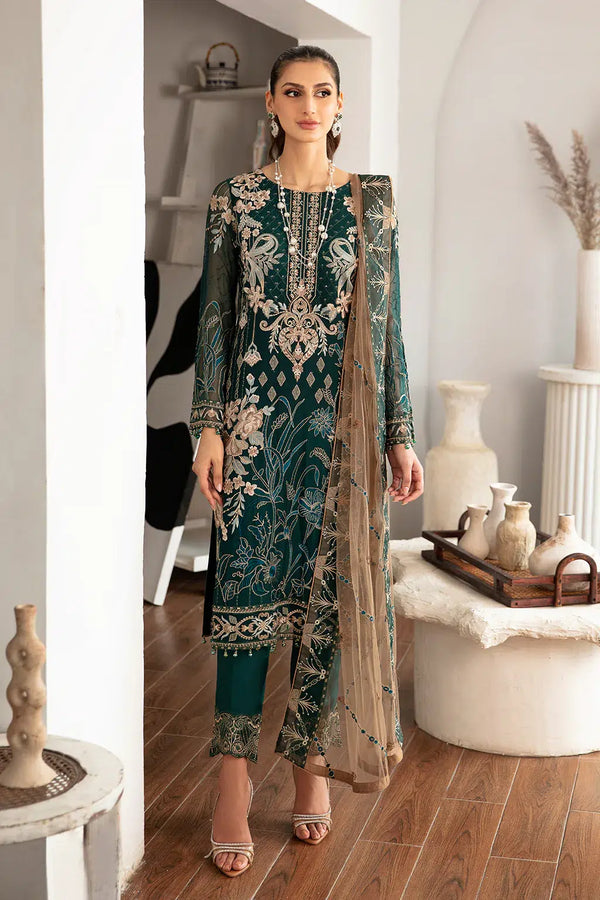 Ramsha | Rangoon Chiffon Collection | D-1101 - Hoorain Designer Wear - Pakistani Ladies Branded Stitched Clothes in United Kingdom, United states, CA and Australia