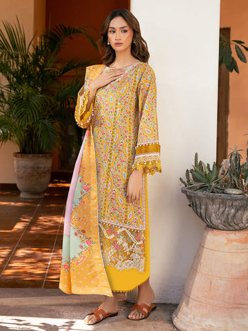 Bin Ilyas | Hazel Printed Lawn 25 | 2072 - B