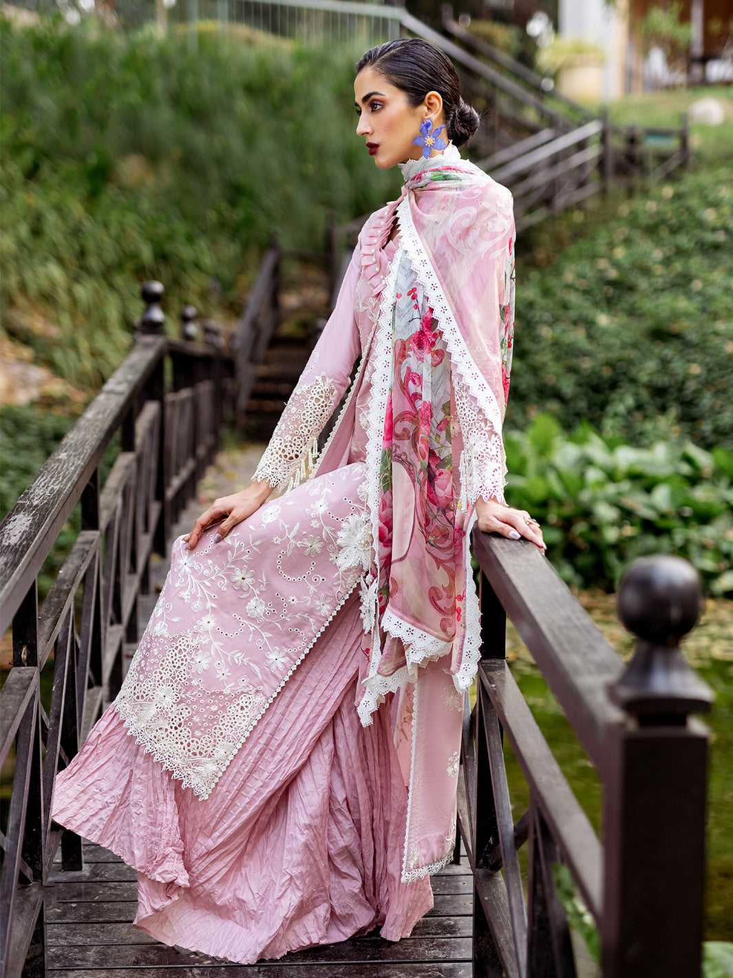 Roheenaz | Dahlia Embroidered Lawn 24 | Lily - Pakistani Clothes for women, in United Kingdom and United States