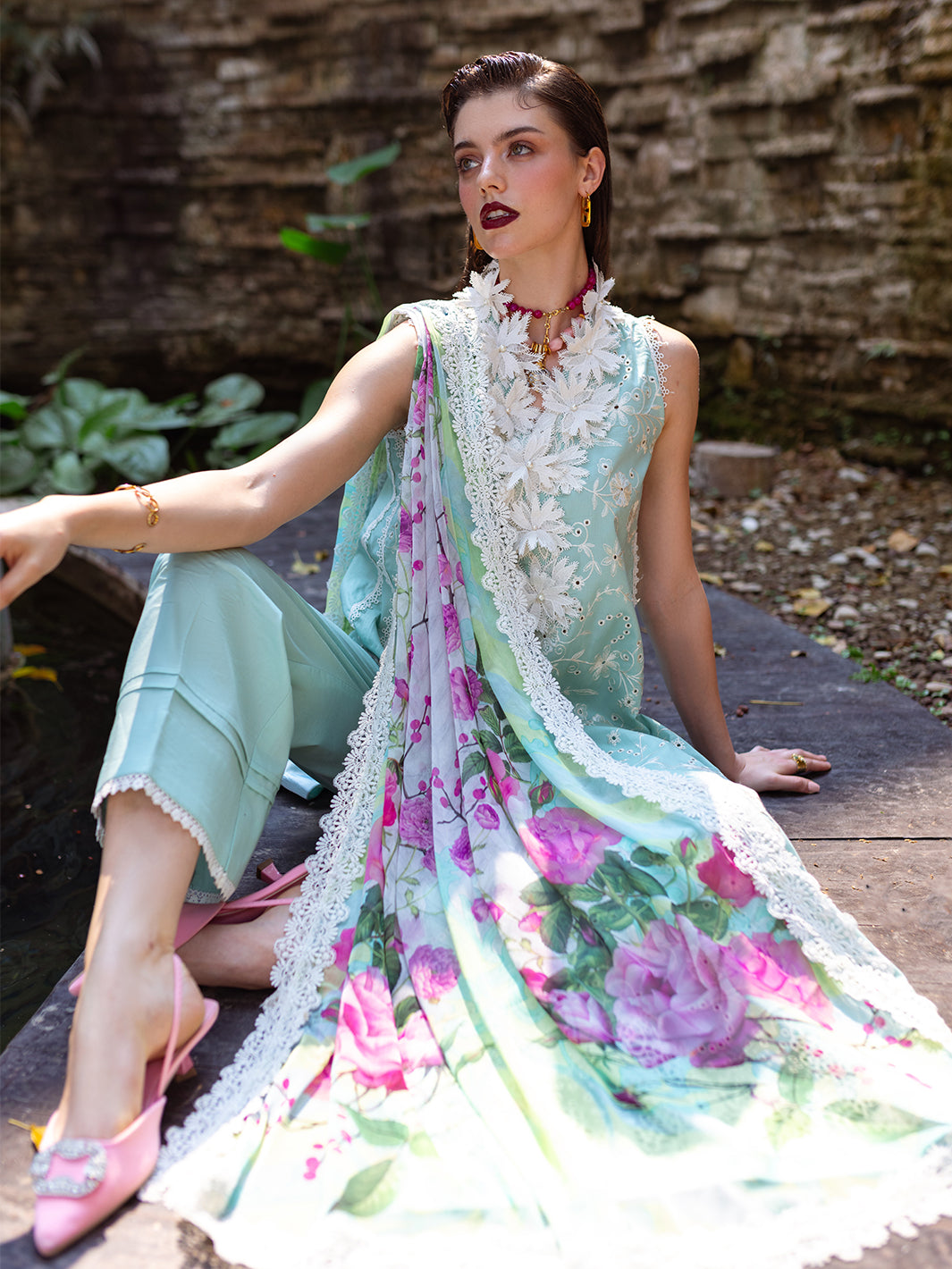 Roheenaz | Dahlia Embroidered Lawn 24