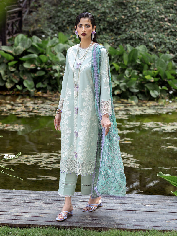 Roheenaz | Dahlia Embroidered Lawn 24 | Gardenia - Hoorain Designer Wear - Pakistani Ladies Branded Stitched Clothes in United Kingdom, United states, CA and Australia
