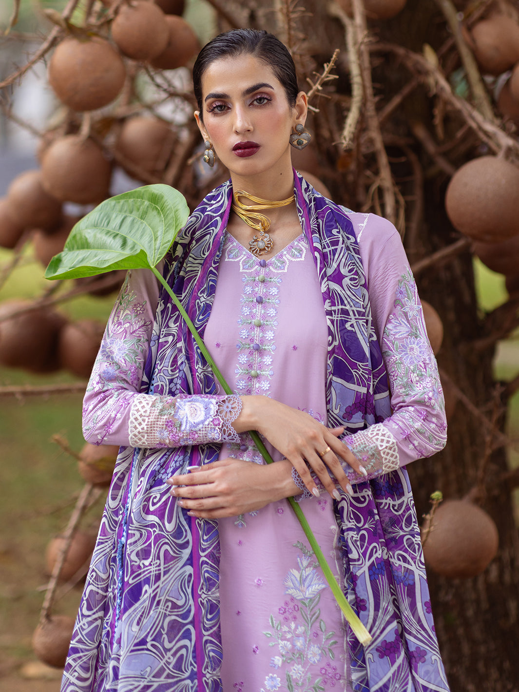 Roheenaz | Dahlia Embroidered Lawn 24 | Hyacinth - Pakistani Clothes for women, in United Kingdom and United States