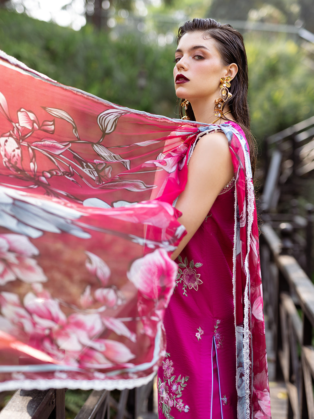 Roheenaz | Dahlia Embroidered Lawn 24 | Camellia - Pakistani Clothes for women, in United Kingdom and United States