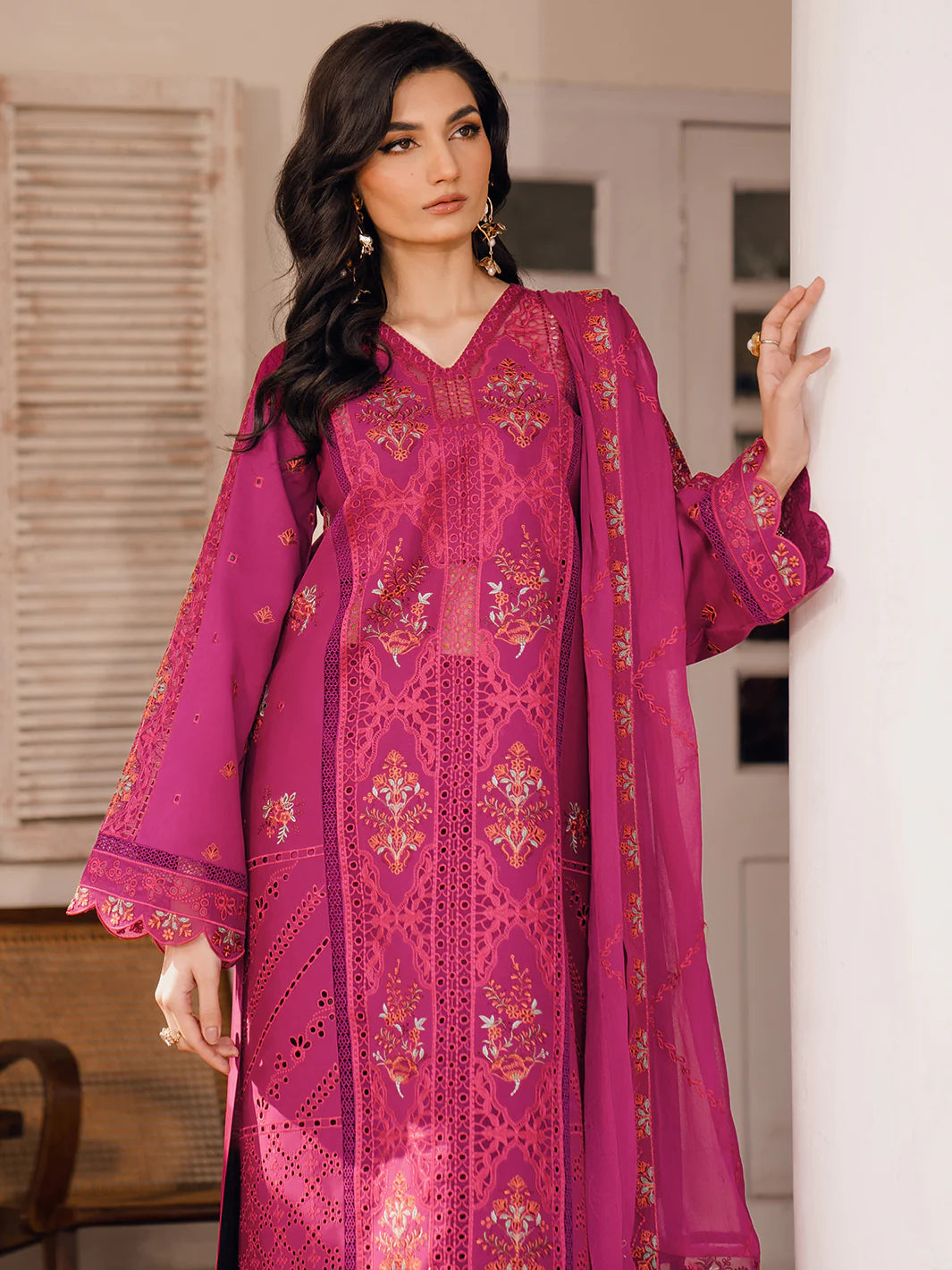 Bin Ilyas | Naqsh Luxury Lawn | Kiraz - Pakistani Clothes for women, in United Kingdom and United States