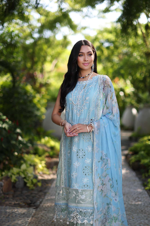 Noor by Saadia Asad | Luxury Chikankari Lawn’24 | D2-A Geroze - Pakistani Clothes for women, in United Kingdom and United States