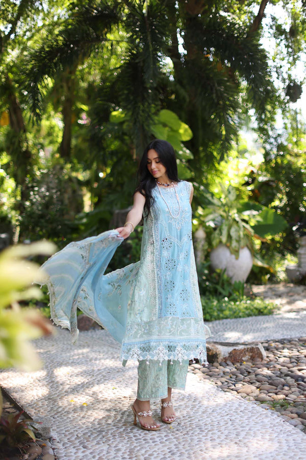 Noor by Saadia Asad | Luxury Chikankari Lawn’24 | D2-A Geroze - Hoorain Designer Wear - Pakistani Ladies Branded Stitched Clothes in United Kingdom, United states, CA and Australia