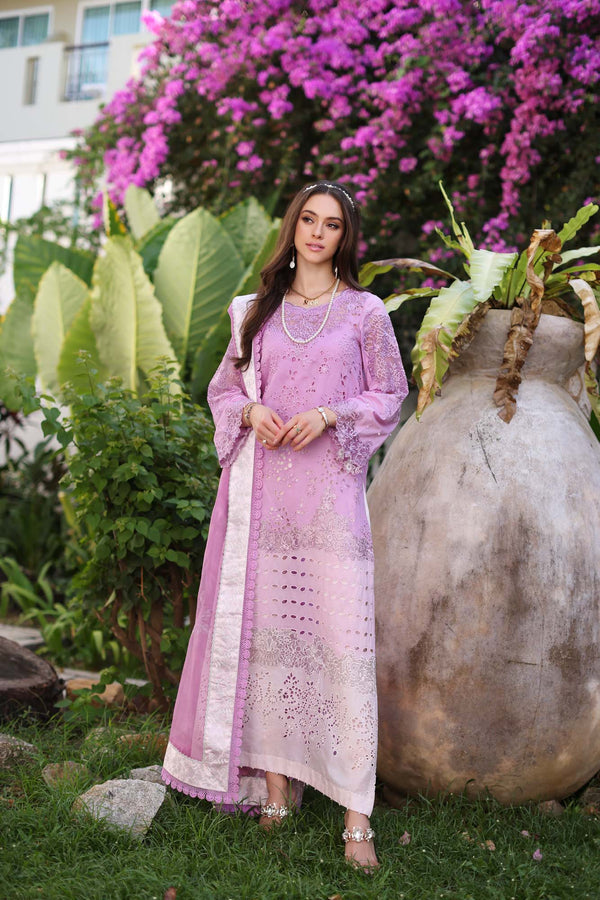 Noor by Saadia Asad | Luxury Chikankari Lawn’24 | D9-A Pink - Pakistani Clothes for women, in United Kingdom and United States