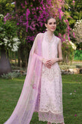 Noor by Saadia Asad | Luxury Chikankari Lawn’24 | D11-A Pink Schifli - Pakistani Clothes for women, in United Kingdom and United States