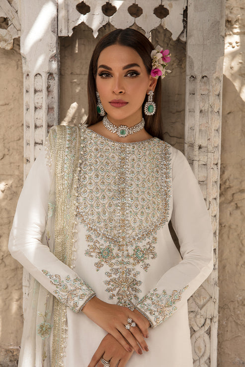 Saffron | Persia Wedding Collection | Pearl White - Pakistani Clothes for women, in United Kingdom and United States