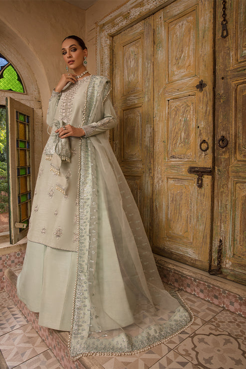 Saffron | Persia Wedding Collection | Teal Evening - Hoorain Designer Wear - Pakistani Designer Clothes for women, in United Kingdom, United states, CA and Australia