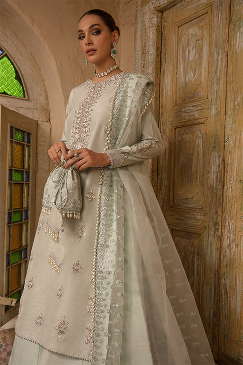 Saffron | Persia Wedding Collection | Teal Evening - Hoorain Designer Wear - Pakistani Designer Clothes for women, in United Kingdom, United states, CA and Australia