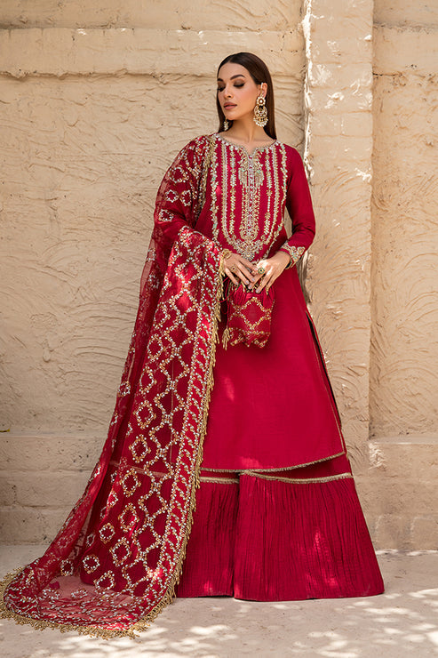 Saffron | Persia Wedding Collection | Rose Gold Satin - Hoorain Designer Wear - Pakistani Ladies Branded Stitched Clothes in United Kingdom, United states, CA and Australia