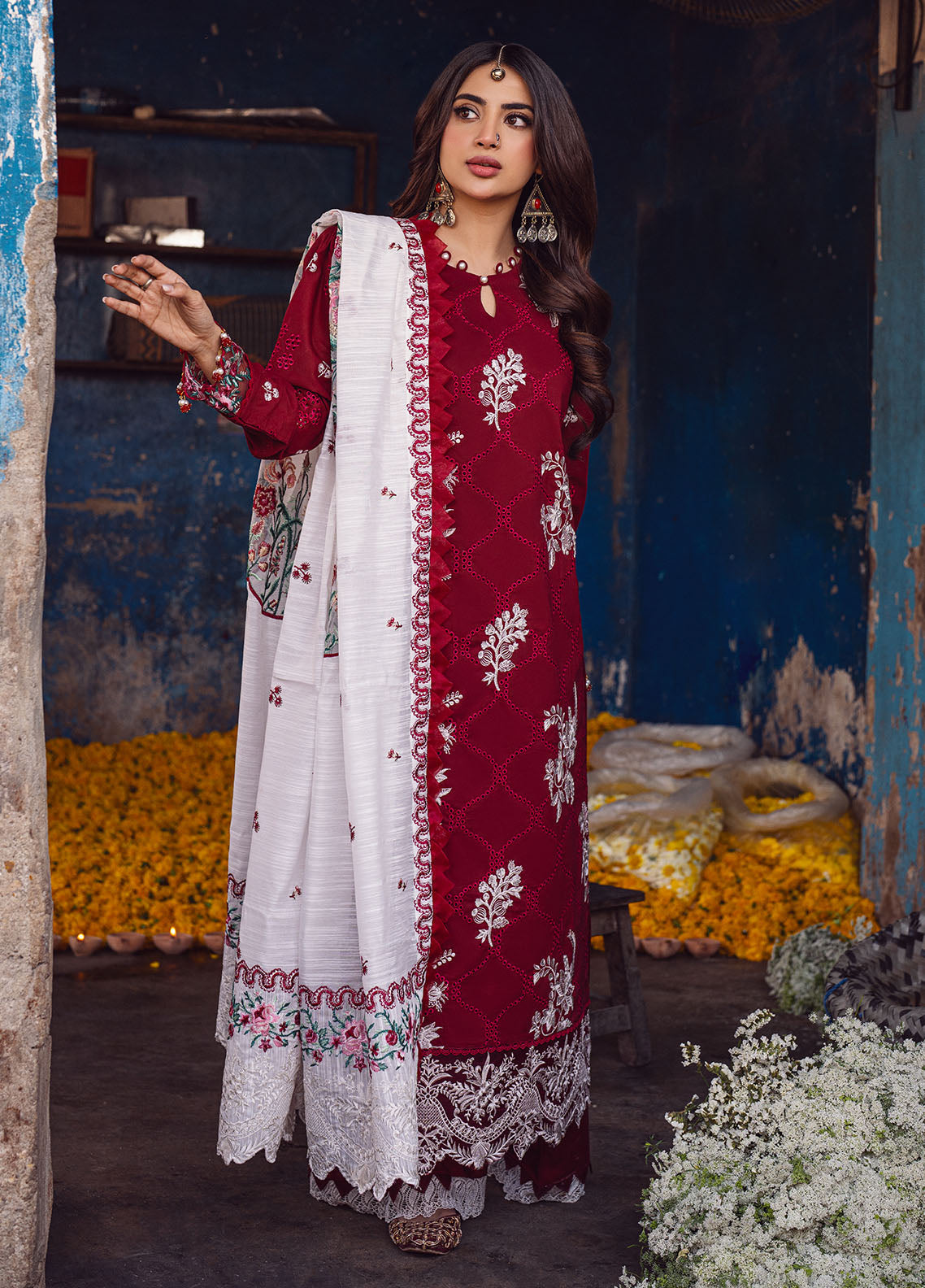 Sahane | Sahakari Chikankari Lawn Edit 24 | Gulaab - Pakistani Clothes for women, in United Kingdom and United States