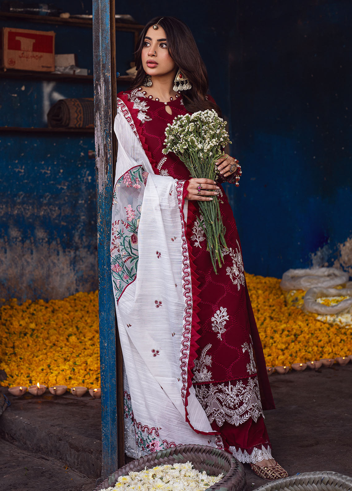 Sahane | Sahakari Chikankari Lawn Edit 24 | Gulaab - Pakistani Clothes for women, in United Kingdom and United States