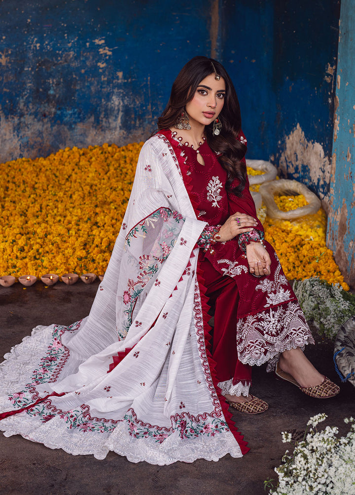 Sahane | Sahakari Chikankari Lawn Edit 24 | Gulaab - Hoorain Designer Wear - Pakistani Ladies Branded Stitched Clothes in United Kingdom, United states, CA and Australia