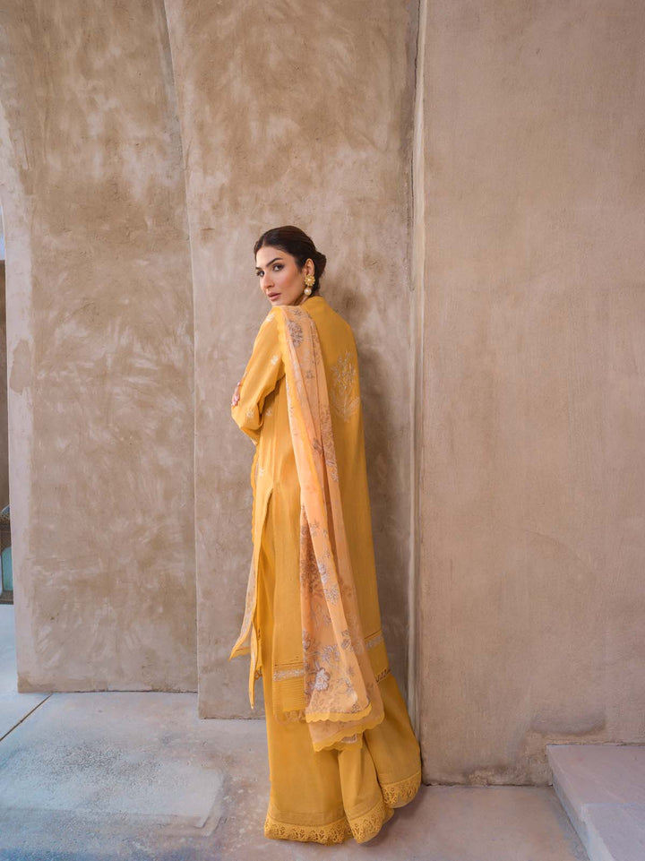 Sahar | Mirage Spring Luxury 24 | Slub Lawn 3 Piece (Embroidered) - Hoorain Designer Wear - Pakistani Designer Clothes for women, in United Kingdom, United states, CA and Australia