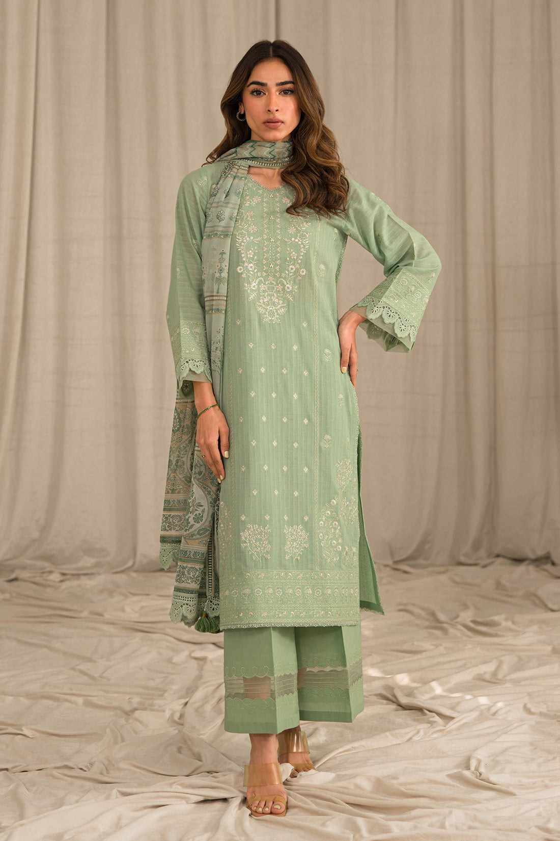 Sahar | Mirage Spring Luxury 24 | Textured Lawn 3 Piece (Embroidered) - Pakistani Clothes for women, in United Kingdom and United States