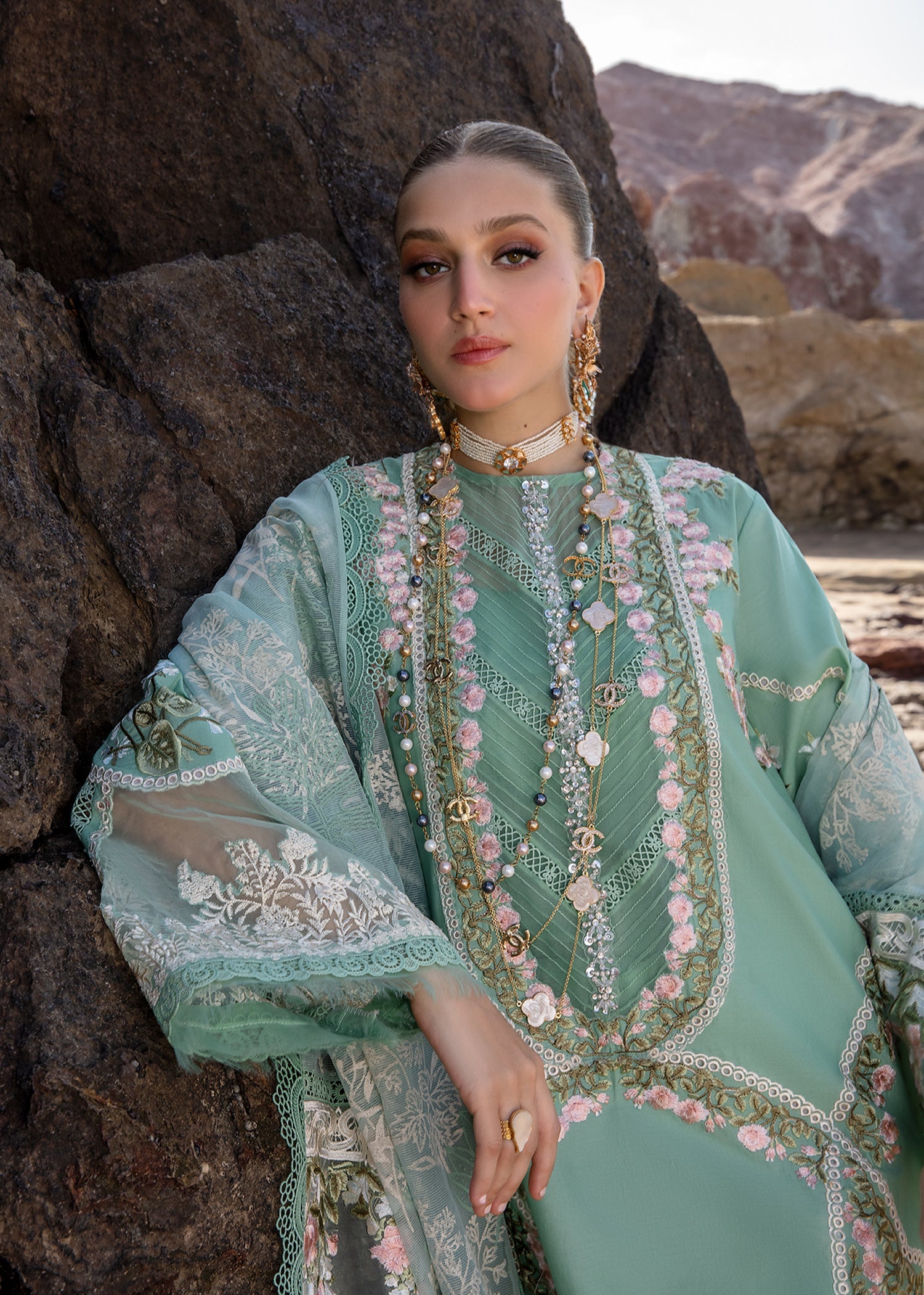 Crimson | Lawn 24 | Winds of Eden - Jade - Pakistani Clothes for women, in United Kingdom and United States