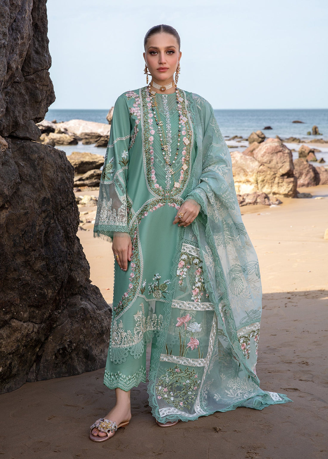 Crimson | Lawn 24 | Winds of Eden - Jade - Pakistani Clothes for women, in United Kingdom and United States