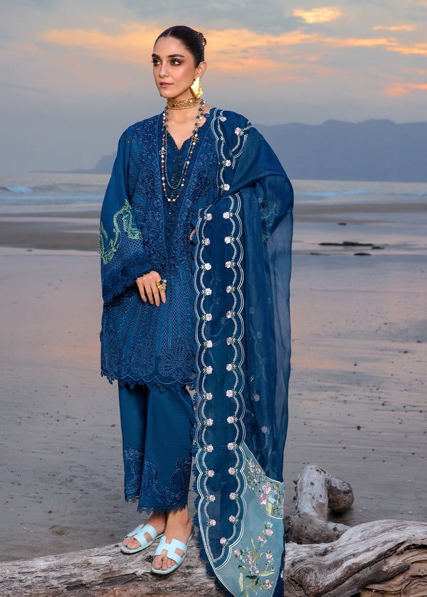 Crimson | Lawn 24 | Ulysses - Midnight - Hoorain Designer Wear - Pakistani Ladies Branded Stitched Clothes in United Kingdom, United states, CA and Australia