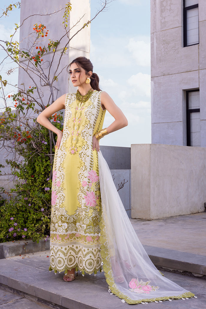 Saira Rizwan | Luxury Lawn 24 | TIFFANY - SRLL24-03 - Hoorain Designer Wear - Pakistani Ladies Branded Stitched Clothes in United Kingdom, United states, CA and Australia