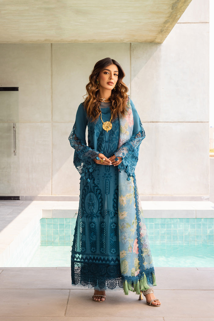 Saira Rizwan | Luxury Lawn 24 | SAPPHIRE - SRLL24-07 - Pakistani Clothes for women, in United Kingdom and United States