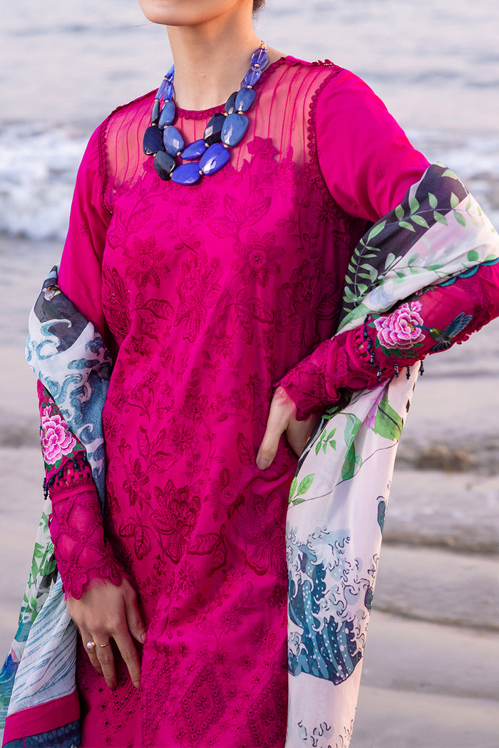 Saira Rizwan | Luxury Lawn 24 | DAMASK - SRLL24-08 - Pakistani Clothes for women, in United Kingdom and United States