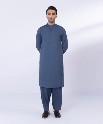 Pakistani Menswear | Sapphire | EMBROIDERED COTTON SUIT - Pakistani Clothes for women, in United Kingdom and United States