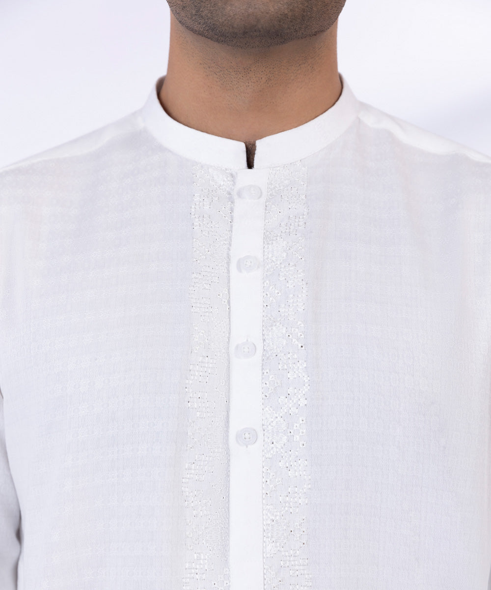 Pakistani Menswear | Sapphire | EMBROIDERED WASH & WEAR KURTA - Pakistani Clothes for women, in United Kingdom and United States