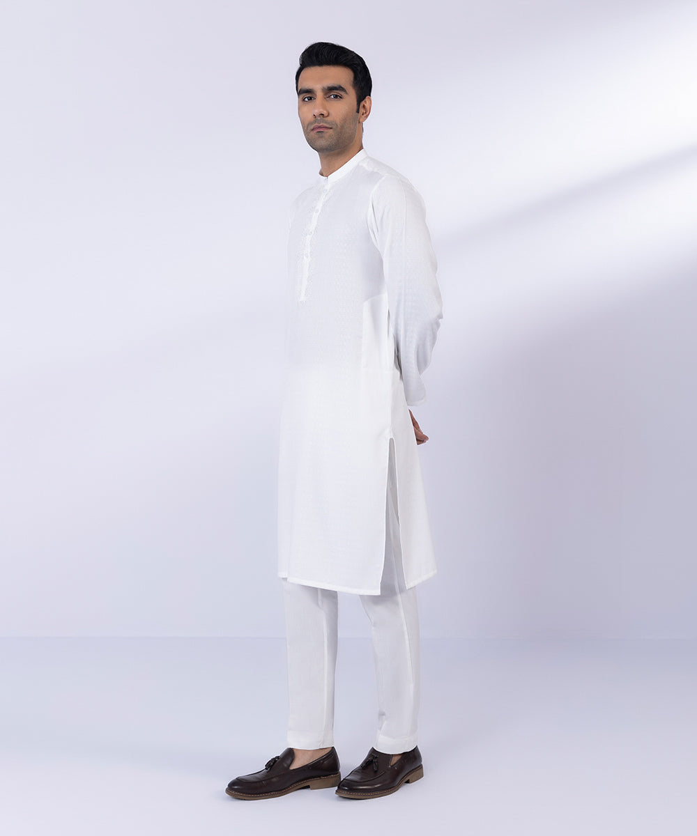 Pakistani Menswear | Sapphire | EMBROIDERED WASH & WEAR KURTA - Pakistani Clothes for women, in United Kingdom and United States