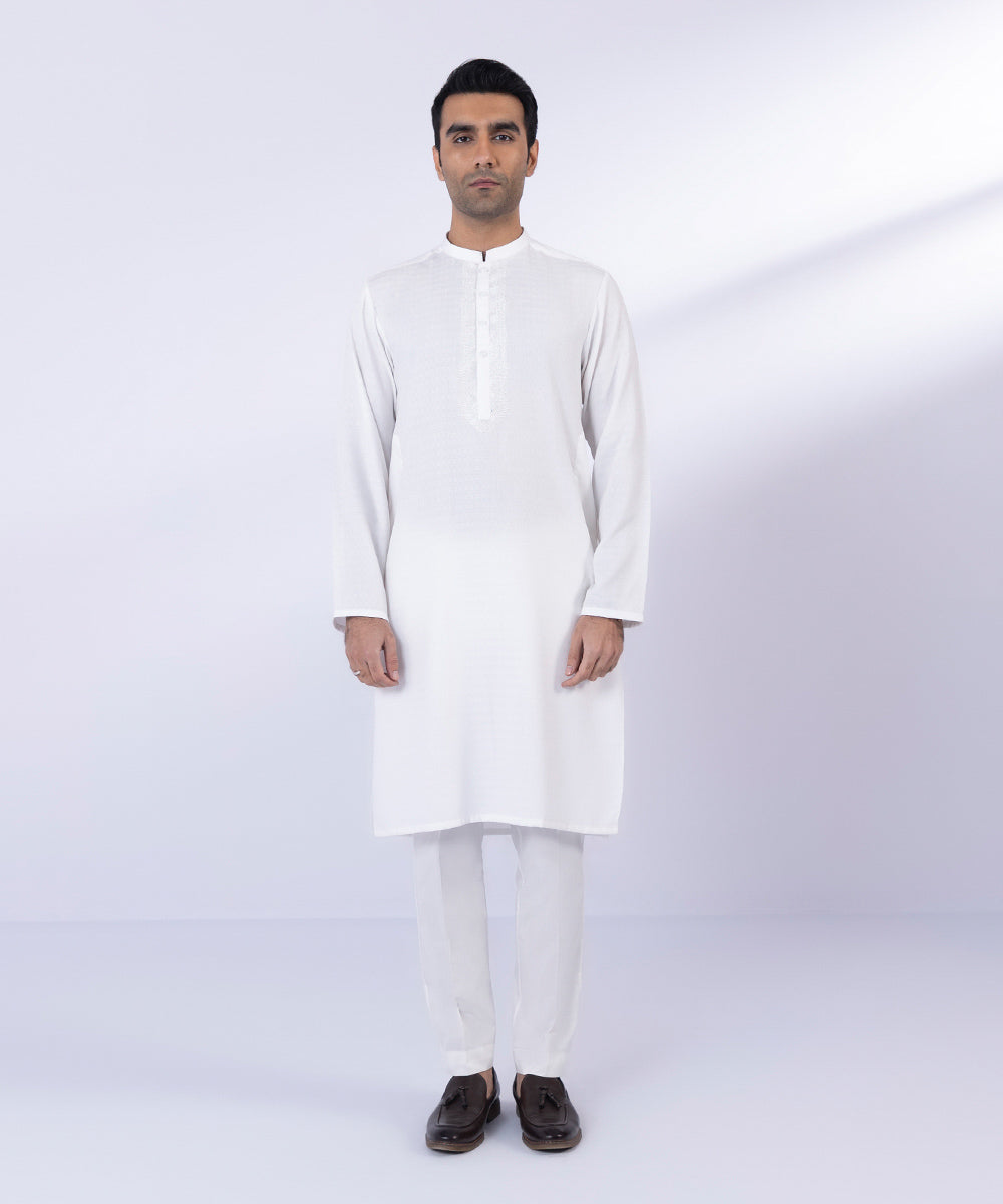 Pakistani Menswear | Sapphire | EMBROIDERED WASH & WEAR KURTA - Pakistani Clothes for women, in United Kingdom and United States