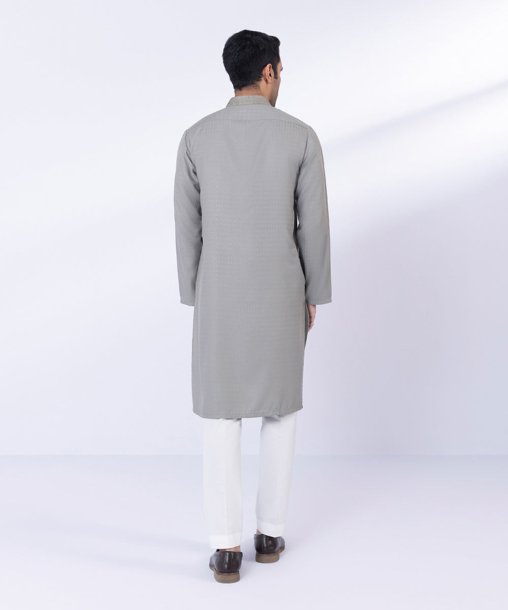 Pakistani Menswear | Sapphire | EMBROIDERED WASH & WEAR KURTA - Pakistani Clothes for women, in United Kingdom and United States