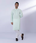 Pakistani Menswear | Sapphire | COTTON SCHIFFLI EMBROIDERED KURTA - Pakistani Clothes for women, in United Kingdom and United States