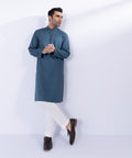 Pakistani Menswear | Sapphire | EMBROIDERED COTTON JACQUARD KURTA - Pakistani Clothes for women, in United Kingdom and United States