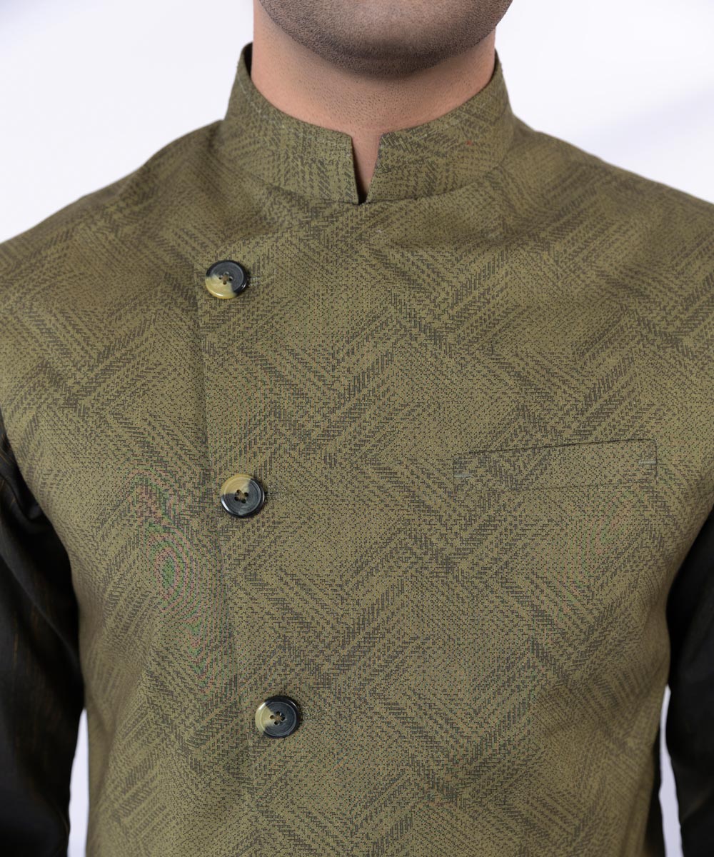 Pakistani Menswear | Sapphire | DIGITAL PRINTED COTTON WAISTCOAT - Pakistani Clothes for women, in United Kingdom and United States