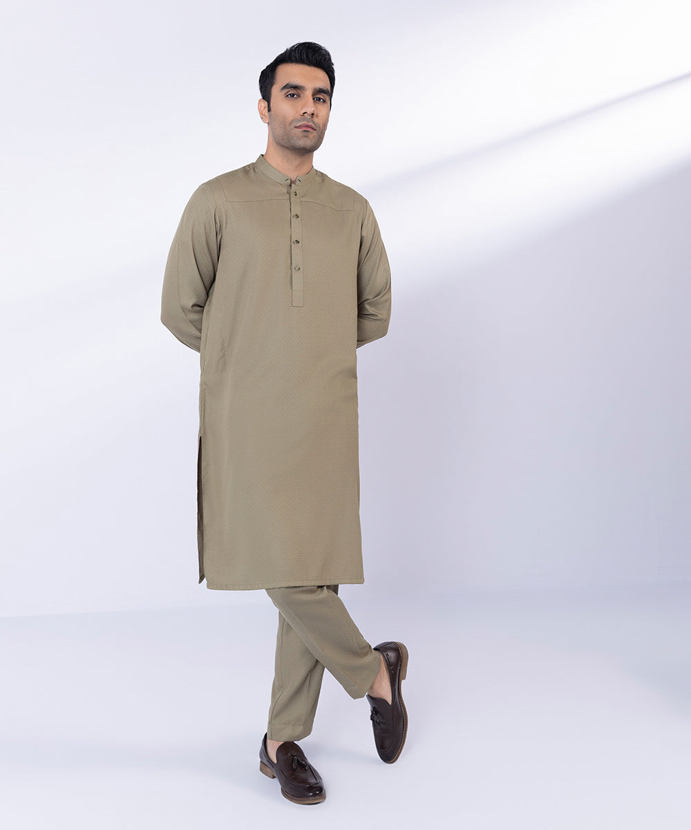 Pakistani Menswear | Sapphire | TEXTURED WASH & WEAR SUIT - Pakistani Clothes for women, in United Kingdom and United States