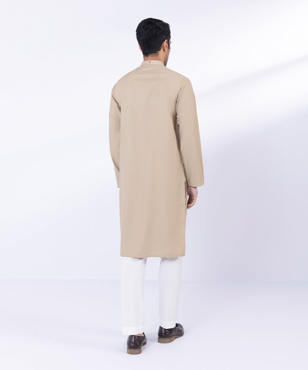 Pakistani Menswear | Sapphire | TEXTURED WASH & WEAR KURTA - Pakistani Clothes for women, in United Kingdom and United States