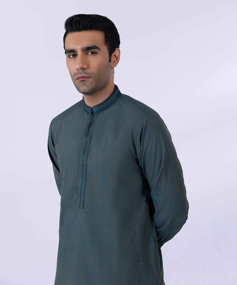 Pakistani Menswear | Sapphire | EMBROIDERED WASH & WEAR SUIT - Pakistani Clothes for women, in United Kingdom and United States