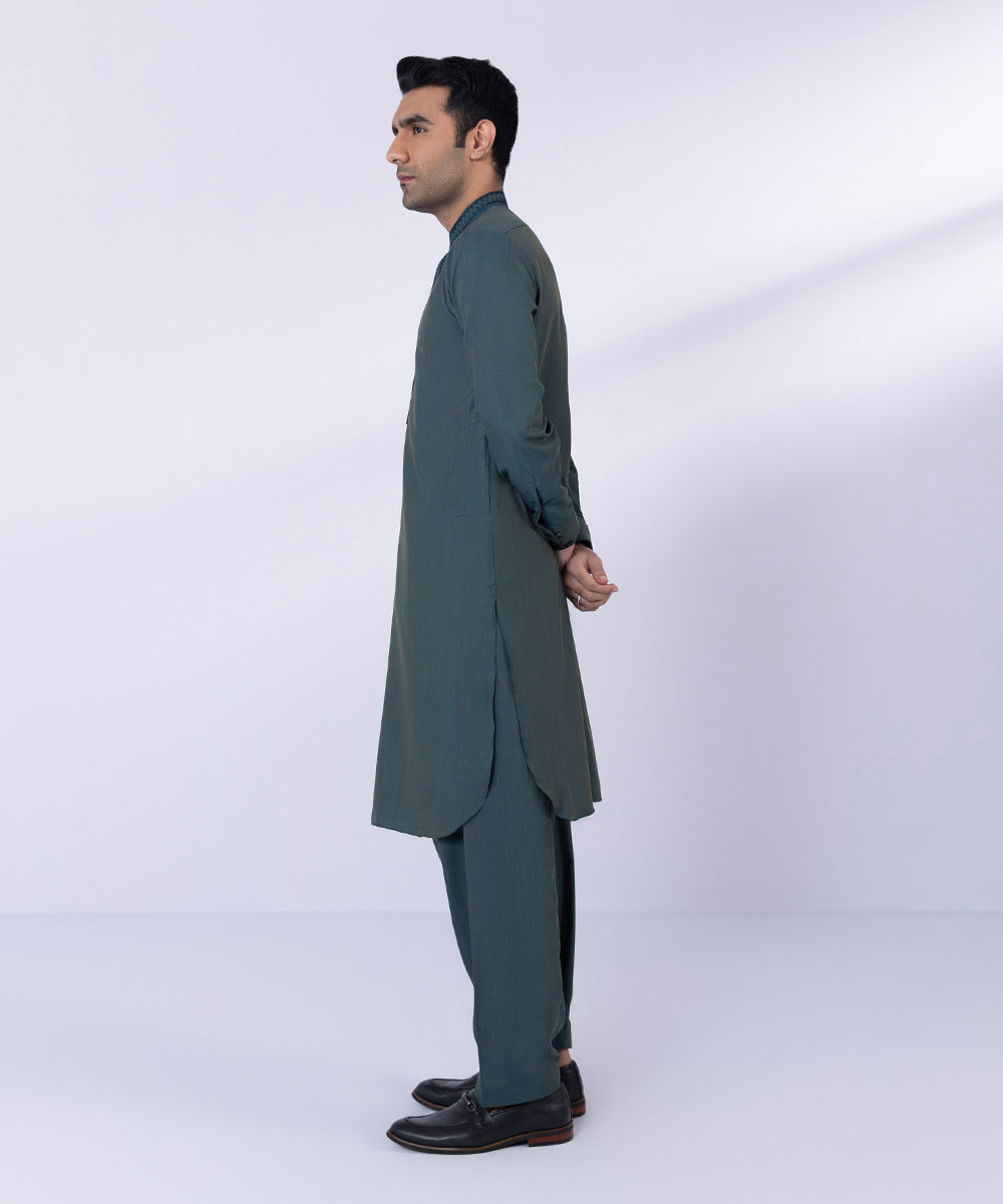 Pakistani Menswear | Sapphire | EMBROIDERED WASH & WEAR SUIT - Pakistani Clothes for women, in United Kingdom and United States