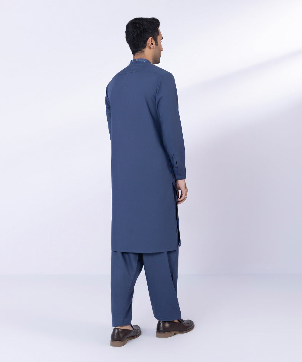 Pakistani Menswear | Sapphire | EMBROIDERED WASH & WEAR SUIT - Pakistani Clothes for women, in United Kingdom and United States