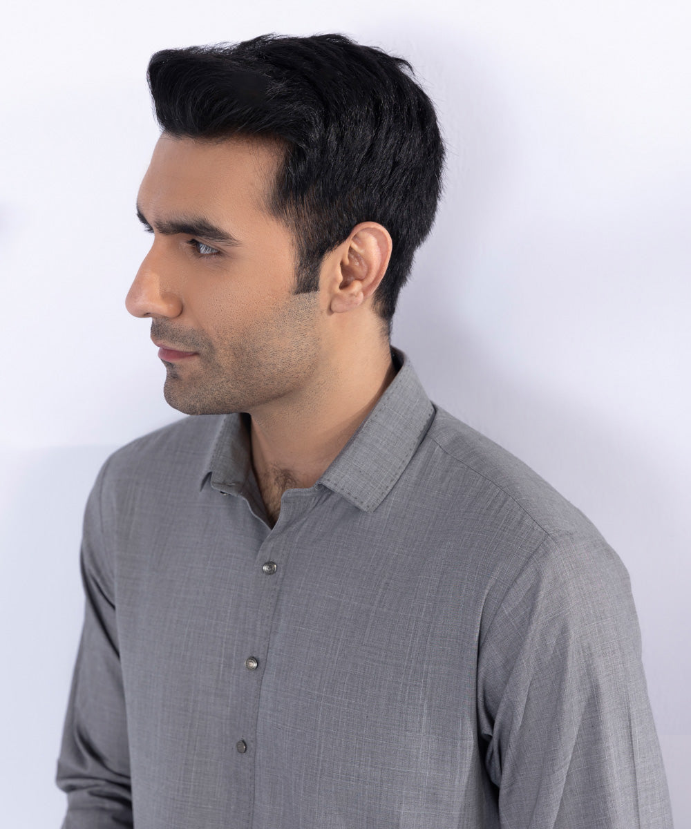 Pakistani Menswear | Sapphire | TEXTURED WASH & WEAR SUIT - Pakistani Clothes for women, in United Kingdom and United States